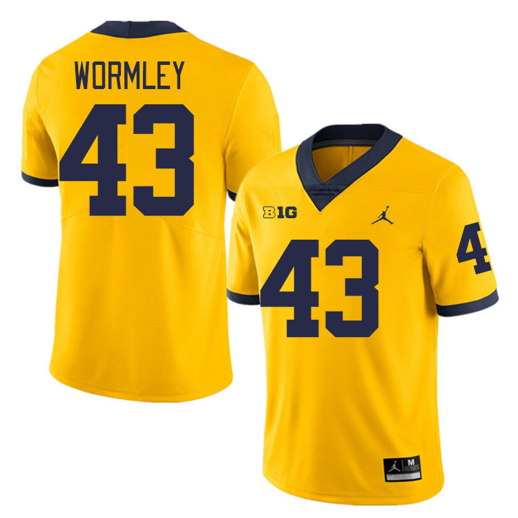 Chris Wormley Michigan Jersey,Michigan Wolverines #43 Chris Wormley Jersey Youth-Maize